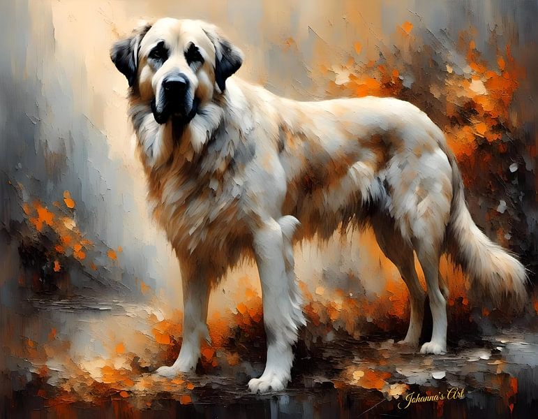 Dog Art - Anatolian Shepherd dog 2 by Johannas Art Creations
