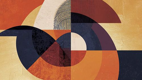 Modern abstraction in earthy and warm colours