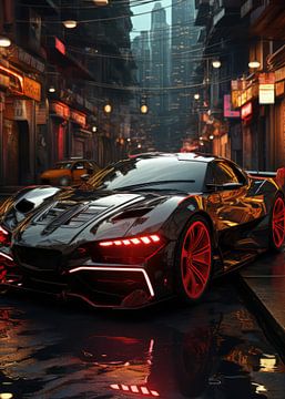 Paysage urbain futuriste sur John Dan