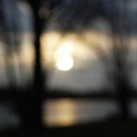 Zonsondergang in Amsterdam, sfeerbeeld, abstractie