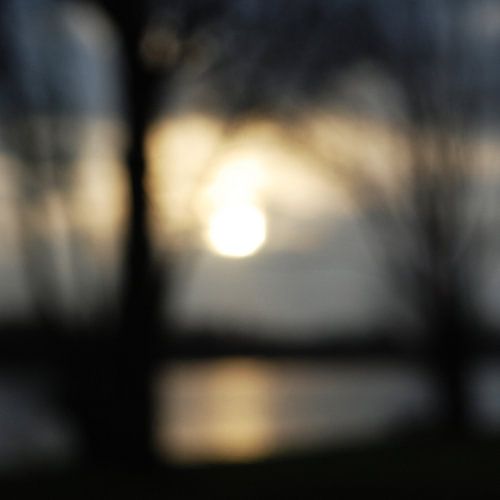 Sundown glory on a lake in Amsterdam