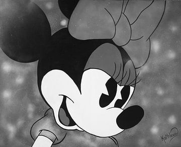 Minnie Mouse "Yesterday" van Kathleen Artist Fine Art