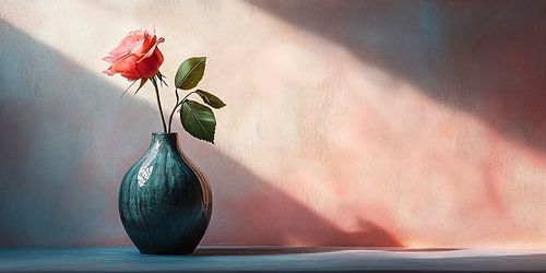 Rozenlicht in Turkoois