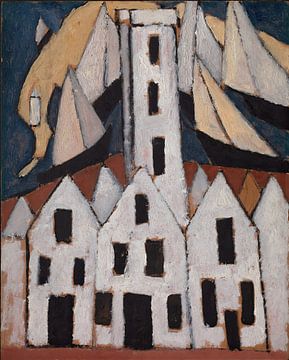 Mouvement n° 5, Provincetown Houses (1916) par Marsden Hartley sur Peter Balan