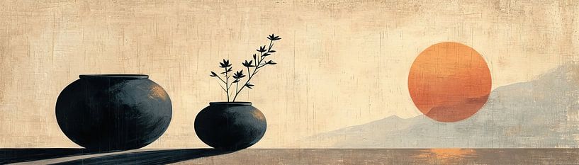Nature morte Japandi | La sérénité dans la symétrie par Caprices d'Art