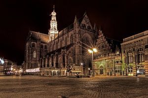 St Bavo Haarlem at night by Wouter Sikkema