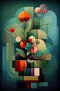 Botanische Abstraktion: Die Pflanze in kubistischem Glanz by Peter Balan thumbnail