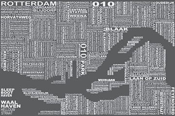 Rotterdam Karte von Districto Prints