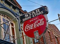 Coca-Cola neon advertising 50s in USA