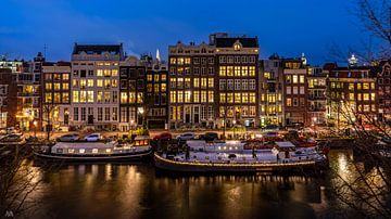 Oudeschans Amsterdam - Blue Hour by Michel Swart