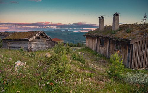 Sunset on the farm (Norway)