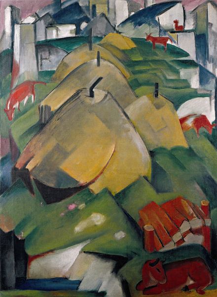 Franz Marc-Alpengebied (hooibergen) van finemasterpiece