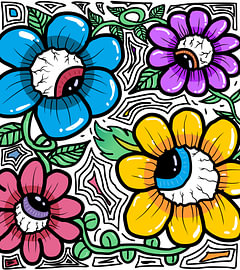Eyeball Garden Pattern by Juan Lopez