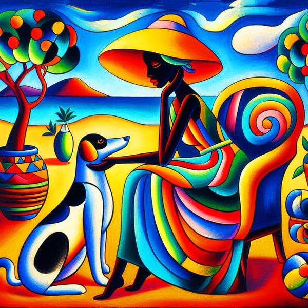 Sommer im Stil von Henri Matisse. ( 3 ) von Ineke de Rijk