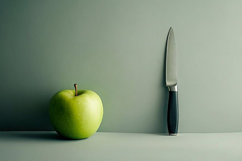 Apfel und Messer von Poster Art Shop