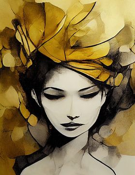 Lady with gold by Bert Nijholt