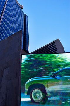 Giant billboard in New York City by Michael Moser
