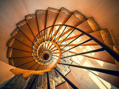 Escalier en colimaçon à l'italienne