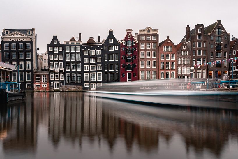 The cottages of Amsterdam along the Amstel River - Netherlands February 2022 by Jolanda Aalbers