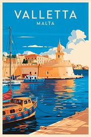 Valletta, Malta van Poster Art Shop