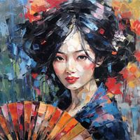 Japandi Fan Frau