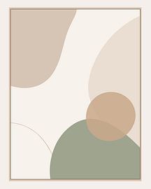 Minimalistische abstrakte Wandkunst in Salbeigrün, Beige & Terrakotta – skandinavische moderne Einrichtung von TampuArt