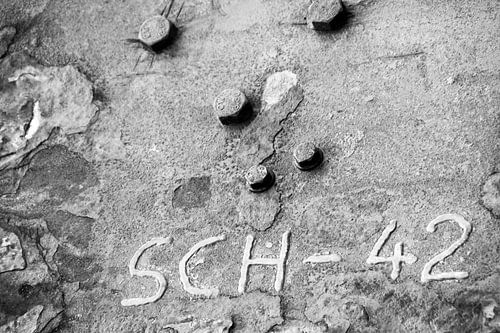 Minimalisme Kunst Fotografie Roestige Scheepswand Zwart-Wit