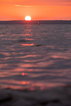 Zonsondergang aan het Steinhuder Meer van Horst Husheer