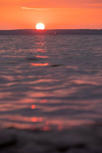 Zonsondergang aan het Steinhuder Meer