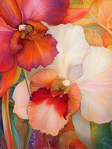 Schöne Orchidee Duo