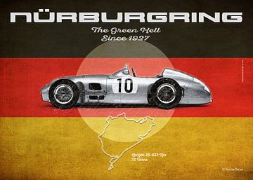 Nürburgring M W 196 Vintage liggend formaat van Theodor Decker