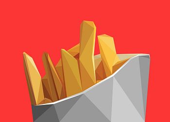 Pommes Frites Abstrakt Low Poly