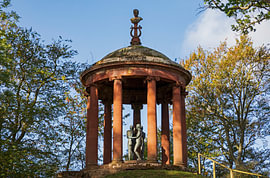 Tempel der Musen, Melrose, Scottish Borders, Schottland, Vereinigtes Königreich.