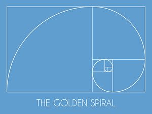 Golden Spiral - Blauw van MDRN HOME