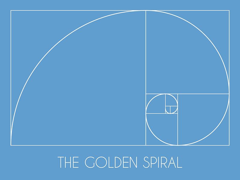 Goldene Spirale - Blau von MDRN HOME