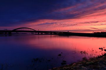 Lek bridge during the golden hour by Michel Timmermans