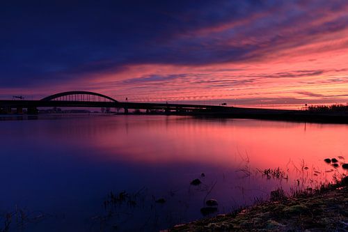Lek bridge during the golden hour