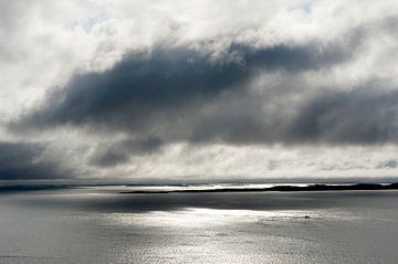 small boat at sea by Hanneke Luit