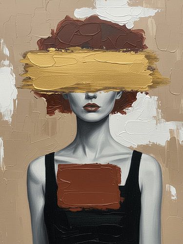 aardetinten - abstract art woman 4 von TW living