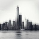 Rotterdam Skyline Abstrakt van Dirk Wüstenhagen thumbnail