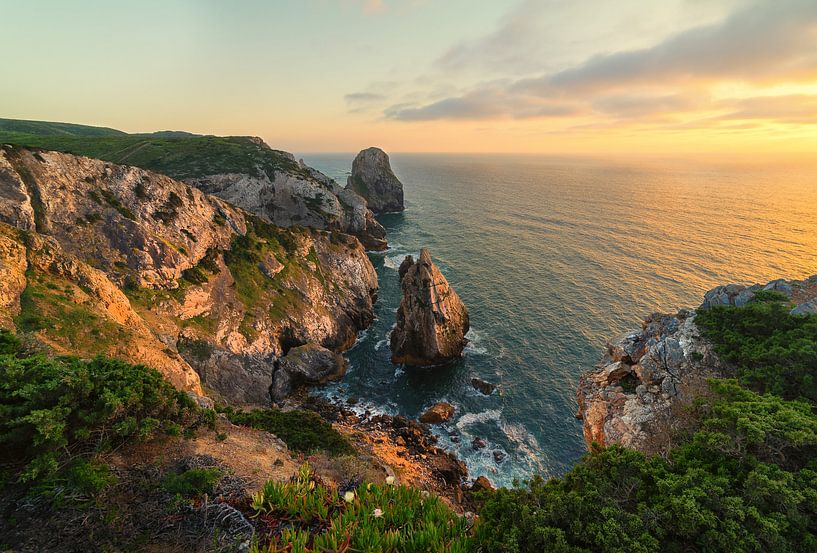 Sunset at sintra beach by Stephan Smit