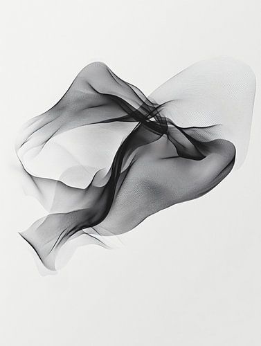 Vague abstraite en tissu noir fluide