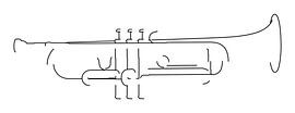 Trumpet Silhouette by Drawn by Johan