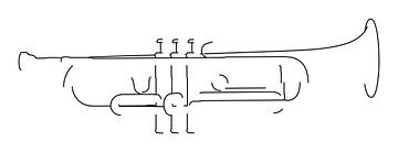 Trompetensilhouette von Drawn by Johan