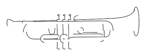 Trompetensilhouette