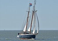 Het zeilschip de Norn onder zeil