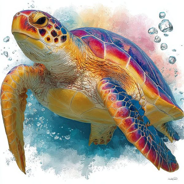Zeeschildpad van Gelissen Artworks
