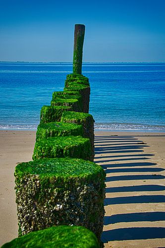 Wellenbrecher im Meer