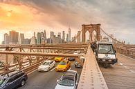 New York Skyline - Brooklyn Bridge van Fikri calkin thumbnail