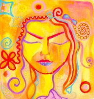 Isga Psychedelic gril Love and Peace